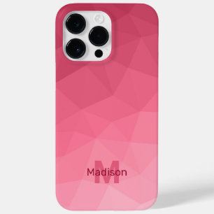 Funda Para iPhone 14 Pro Max De Case-Mate Monograma Patrón de Malla Geométrica Gradiente Ros