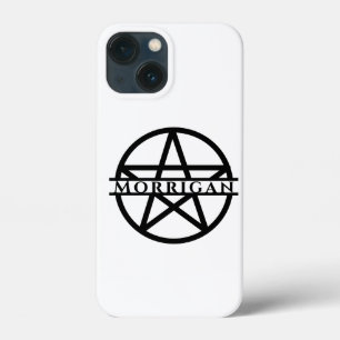 Funda Para iPhone 13 Mini Monograma pentagrama nombre monocromo