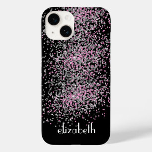 Funda Para iPhone 14 De Case-Mate Monograma Personaliza Negro Rosa Brillo Plateado 