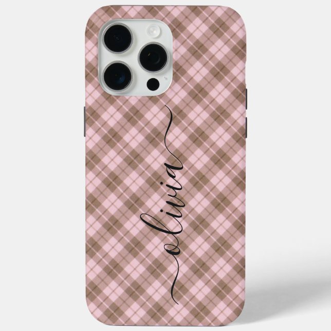 Funda De Case-Mate Para iPhone Monograma Personalizado (Reverso )