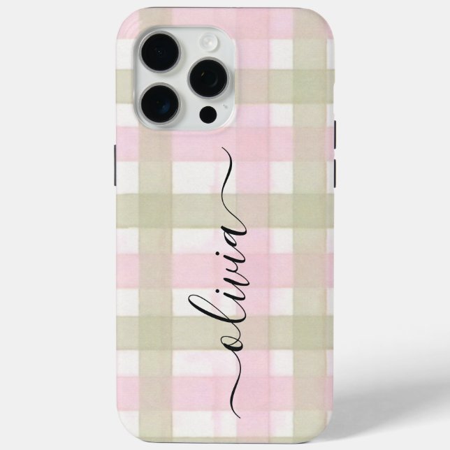 Funda De Case-Mate Para iPhone Monograma Personalizado (Reverso )