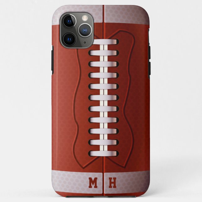 Funda De Case-Mate Para iPhone Monograma Personalizado Casas de teléfono de fútbo (Reverso)