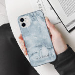 Funda Para iPhone X Monograma personalizado de la mascota de mármol az<br><div class="desc">Elegante colección masculina de colores variados de mármol con un doble monograma en una fuente serif. Consulta nuestra tienda para ver más artículos de esta colección,  ya que puedes mezclar y combinar colores que se adapten a tus necesidades.</div>