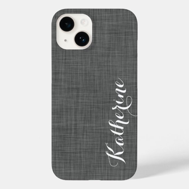 Funda De Case-Mate Para iPhone Monograma Personalizado de textura de imitación de (Reverso )