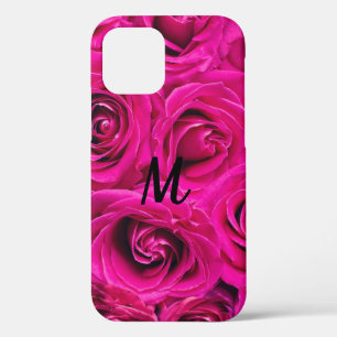 Funda Para iPhone 12 Monograma personalizado Funda-Mate iPhone rosas ro