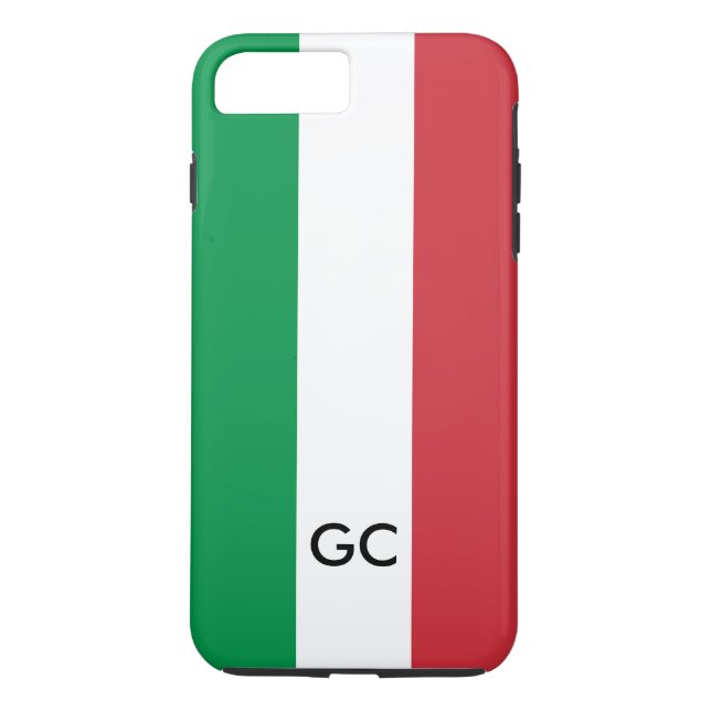 Funda De Case-Mate Para iPhone Monograma personalizado orgullo italiano de Italia (Reverso)