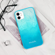 Monograma personalizado Turquoise Ombre Mandala