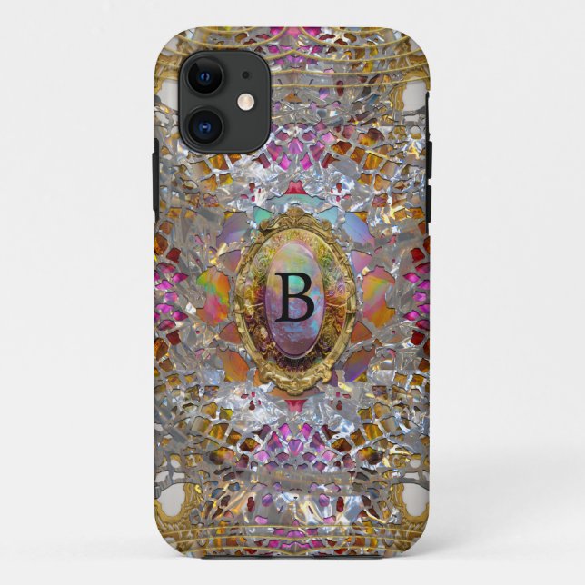 Funda De Case-Mate Para iPhone Monograma protector Regardez Guay kaléidoscope (Reverso)