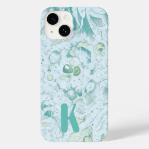 Funda Para iPhone 14 De Case-Mate Monograma psicodélico verde de menta