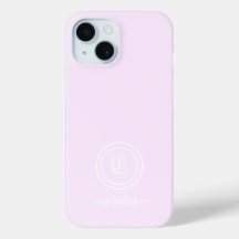Monograma púrpura claro de personalizable y Ca de
