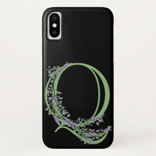 Funda Para iPhone X Monograma Q Lavender Eucalyptus