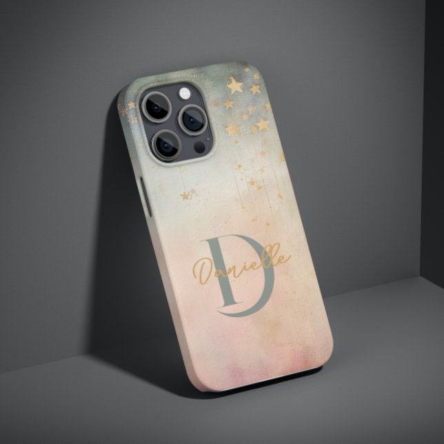 Funda De Case-Mate Para iPhone Monograma Resumen moderno Nombre personalizado Est (Subido por el creador)