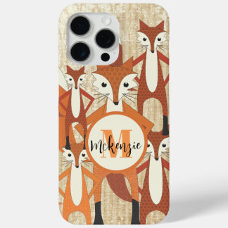 title_seo2 Monograma Retro Fox Art Naranja Retro iphone