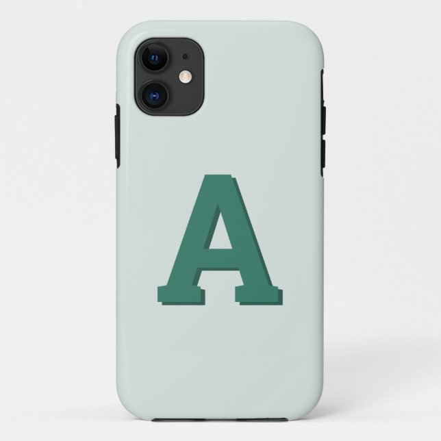 Funda De Case-Mate Para iPhone Monograma retro moderno inicial (Reverso)