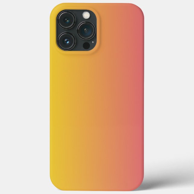 Funda De Case-Mate Para iPhone Monograma rosa de moda amarillo (Reverso )