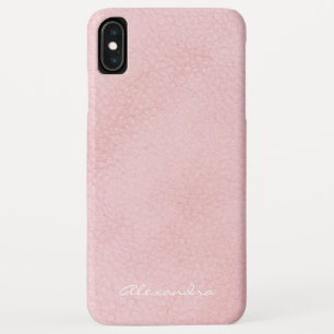 Funda Para iPhone XS Max Monograma Rosa Rosa Rosa Oro Faux Leather