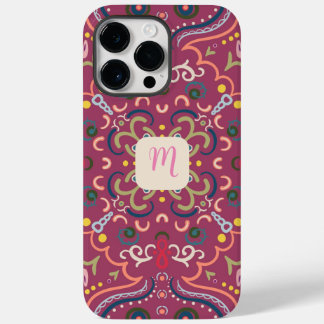 Funda Para iPhone 14 Pro Max De Case-Mate Monograma rosa y colorido