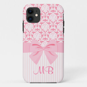 title_seo2 Monograma rosado elegante femenino del arco del