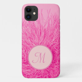 Funda Para iPhone 11 Monograma rosado rosado rosado personalizado