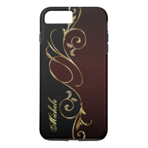 Funda Para iPhone 8 Plus/7 Plus Monograma Royal Burgundy Gold para iPhone 7 Plus