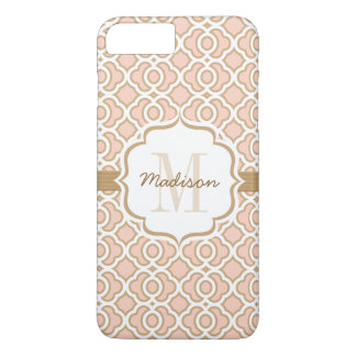 title_seo2 Monograma Rubor Rosa y Quatrefoil dorado