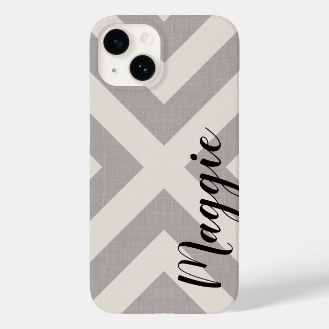 Funda De Case-Mate Para iPhone Monograma Ruidoso X Chevron (Reverso )
