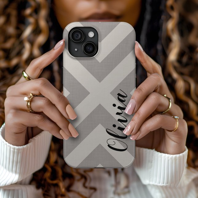 Funda De Case-Mate Para iPhone Monograma Ruidoso X Chevron (Subido por el creador)