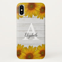 Monograma rústico de los girasoles el |