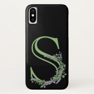 Funda Para iPhone X Monograma S Lavanda Eucalipto