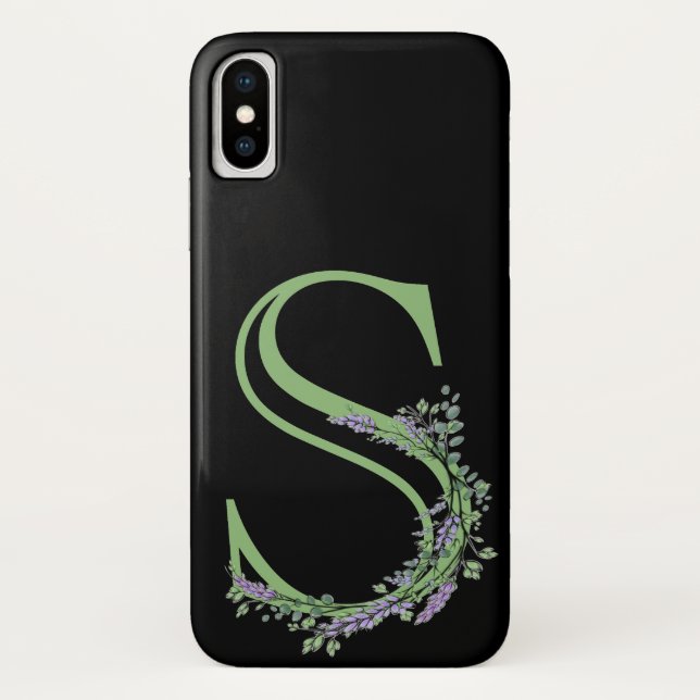 Funda De Case-Mate Para iPhone Monograma S Lavanda Eucalipto (Reverso)