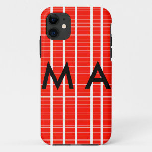 Funda Para iPhone 11 Monograma simple añada su letra de nombre man mini