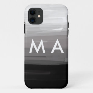 Funda Para iPhone 11 Monograma simple añada su letra de nombre man mini