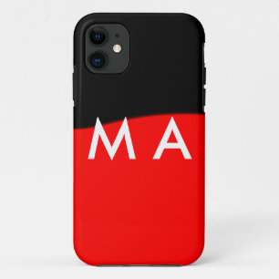 Funda Para iPhone 11 Monograma simple añada su letra de nombre man mini