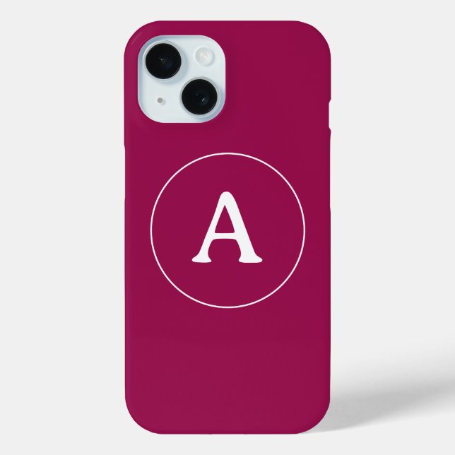 Funda De Case-Mate Para iPhone Monograma simple personalizado (Reverso )