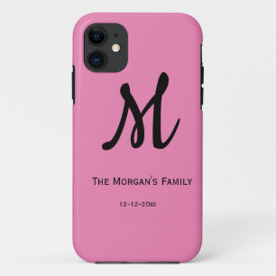 Funda Para iPhone 11 monograma simple personalizado añade tu nombre bod