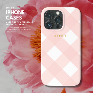 Funda Para iPhone 13 Pro Monograma simple Rubor simple y moderno con tinta 