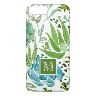 Funda Para iPhone 8 Plus/7 Plus Monograma  Suculento campo I
