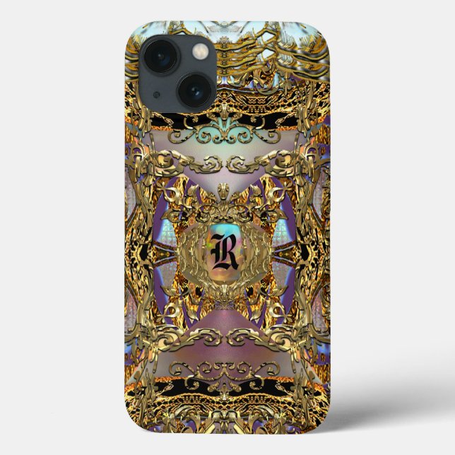 Funda De Case-Mate Para iPhone Monograma Très orné Elegant (Reverso)