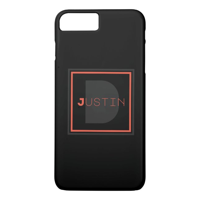 Funda De Case-Mate Para iPhone Monograma único (Reverso)