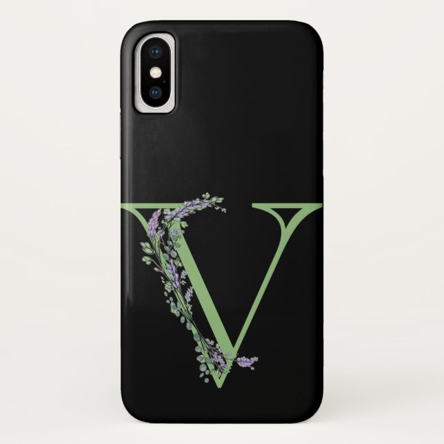 Funda De Case-Mate Para iPhone Monograma V Lavender Eucalyptus (Reverso)
