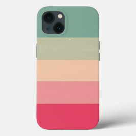 Funda Para iPhone 13 Monograma verde: banda horizontal de bloque de col