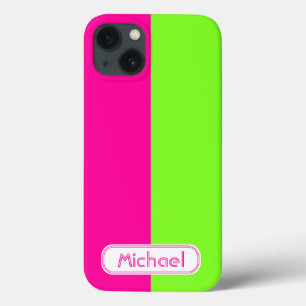 title_seo2 Monograma verde neón rosa brillante moderno