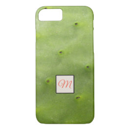 Funda Para iPhone 8/7 Monograma verde tropical botánico de la foto del