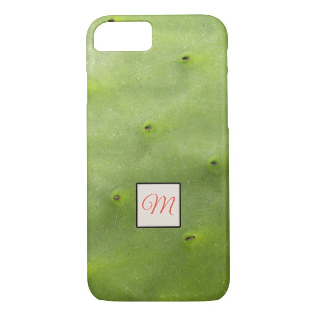 Funda De Case-Mate Para iPhone Monograma verde tropical botánico de la foto del (Reverso)