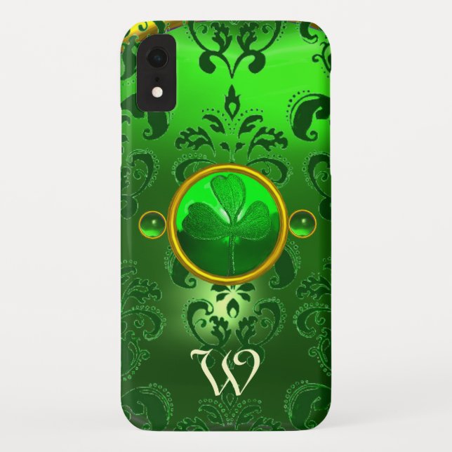 FUNDA DE Case-Mate PARA iPhone MONOGRAMA VERDE VERDE DE SAINT PATRICK (Reverso)