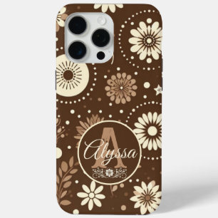 Funda Para iPhone 15 Pro Max Monograma Vintage Armonía Floral