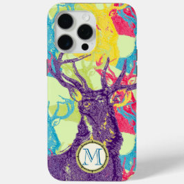 title_seo2 Monograma Vintage Deer Art Nouveau Forest iphone