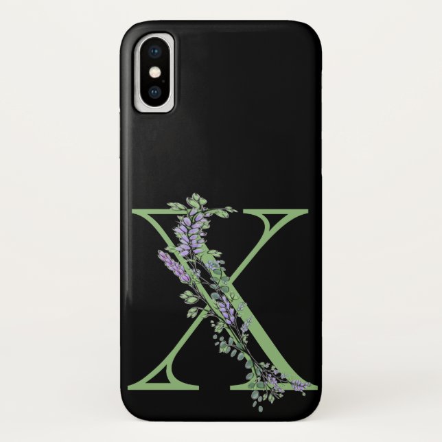 Funda De Case-Mate Para iPhone Monograma X Lavanda Eucalipto (Reverso)