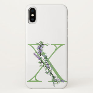 Funda Para iPhone X Monograma X Lavanda Eucalyptus