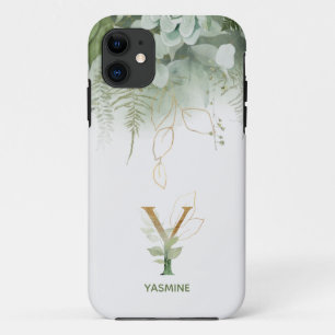 Funda Para iPhone 11 Monograma Y Elegante Verdor